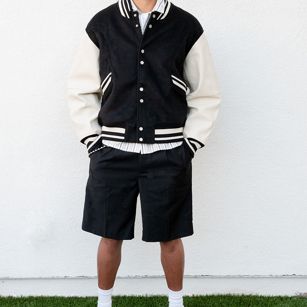 Curvilinear Varsity Jacket