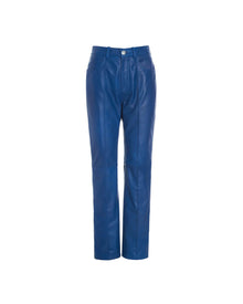 MAGGIE LEATHER PANTS - TRUE BLUE