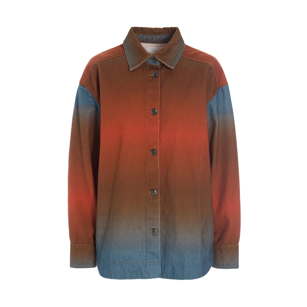 MERCY DENIM SHIRT - ORANGE SUNSET