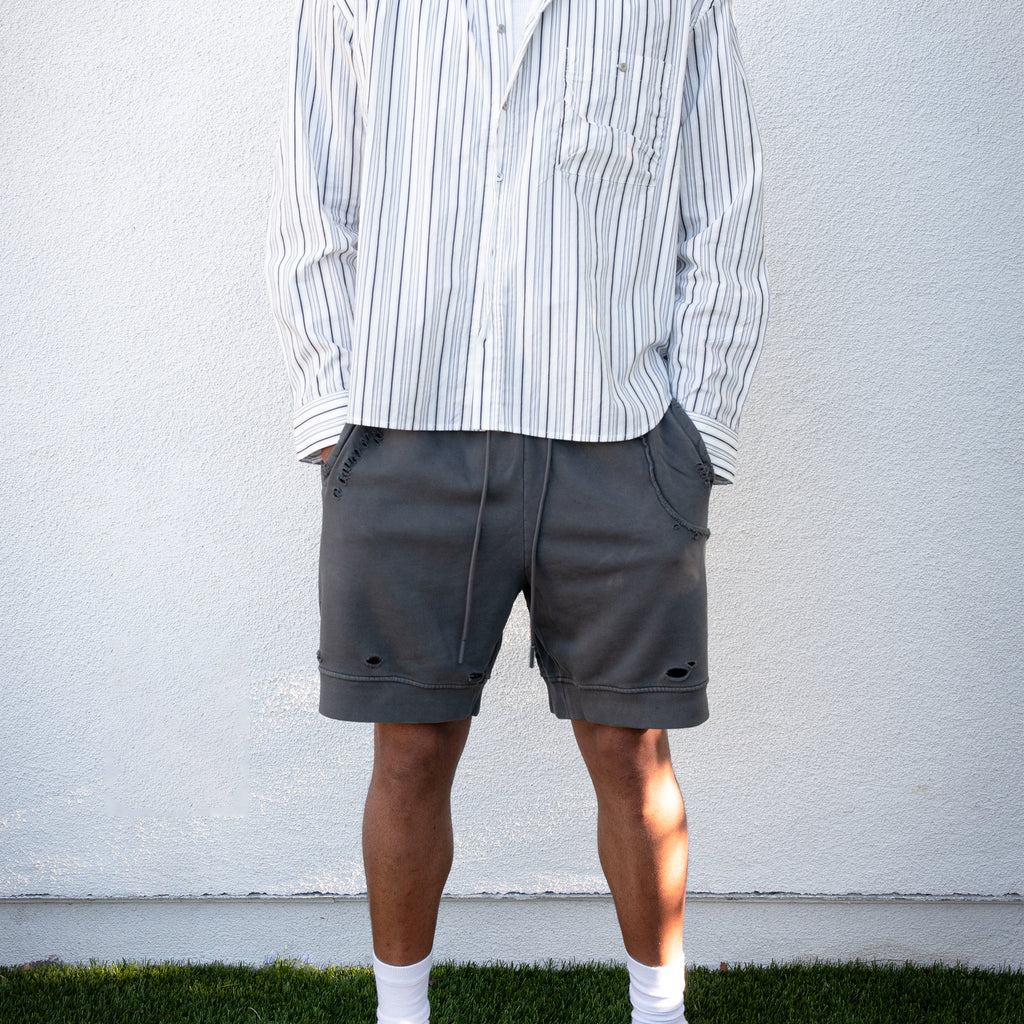Ruin Distressed Sweat Shorts
