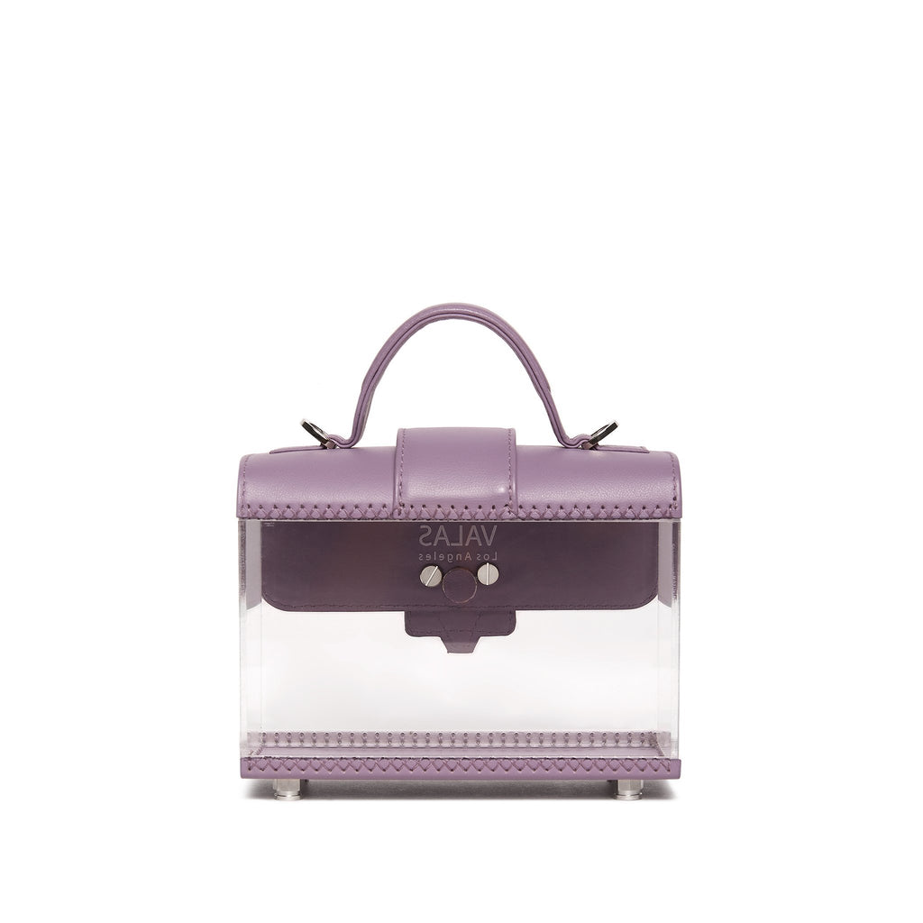 Valas See Thru Clara Bag in Lilac and Clear on Well(un)known Available at wellunknown.com
