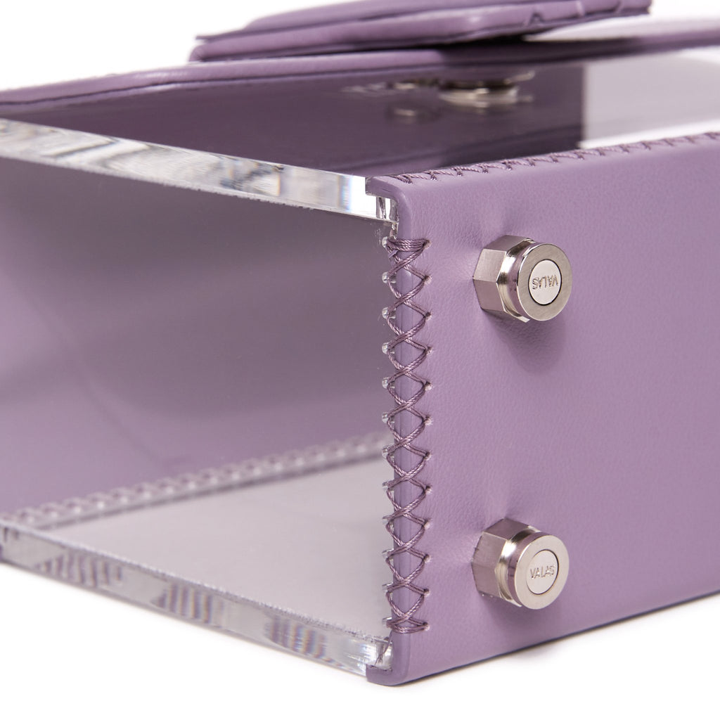 Valas See Thru Clara Bag in Lilac and Clear on Well(un)known Available at wellunknown.com