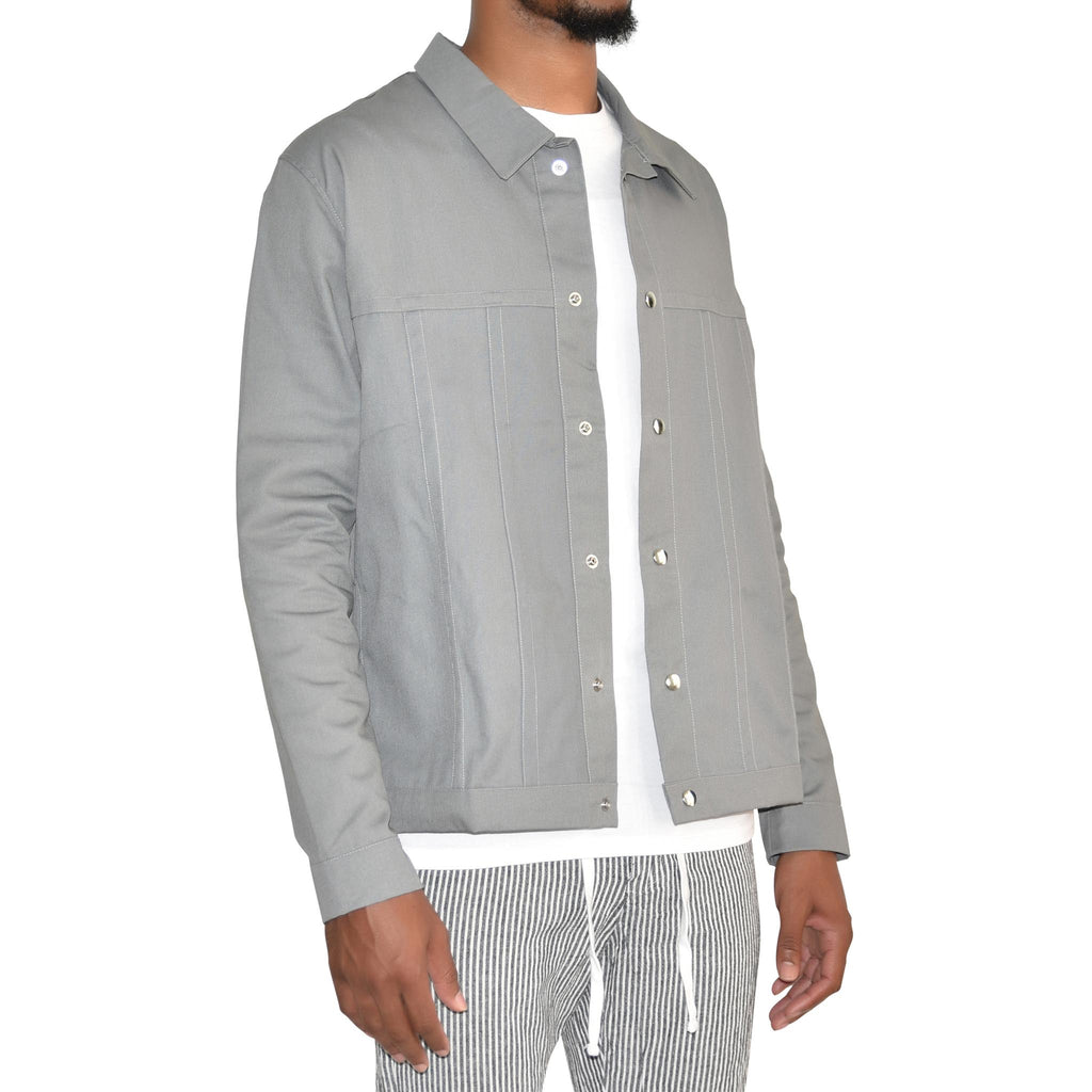 Habits Studios Drill Overshirt Grey Jacket on Well(un)known Available on wellunknown.com