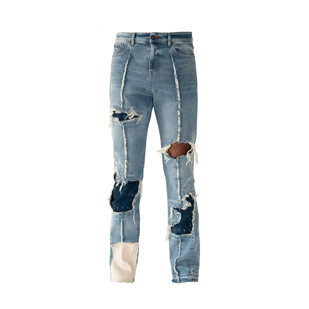 DISTRESS PANEL DENIM