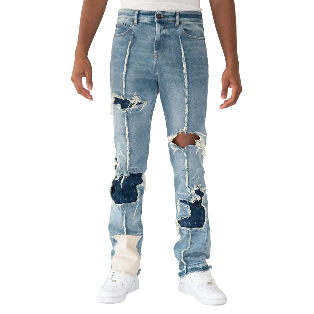 DISTRESS PANEL DENIM