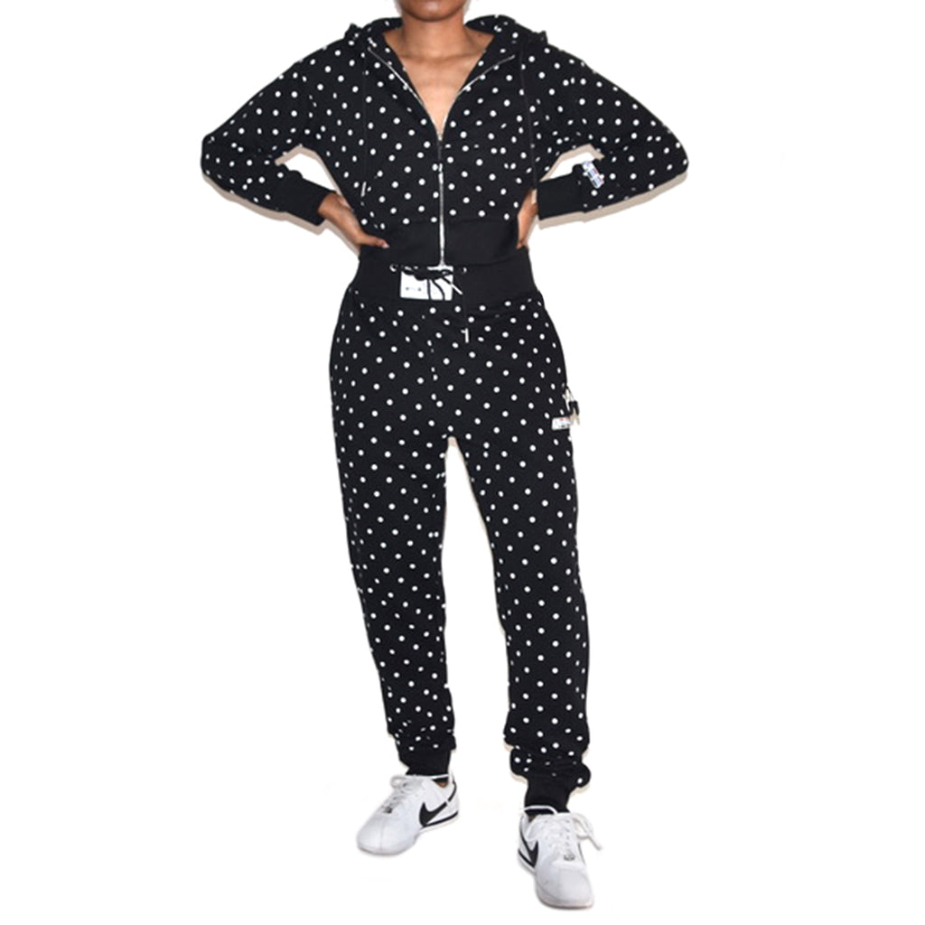 Shrunken Hoodie Polka Dot