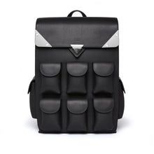 Valas Voyager Bookbag with outside pockets in black on Well(un)known Available on wellunknown.com
