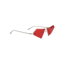 Percy Lau Xander Zhou Triangle Sunglasses in red on Well(un)known Available at wellunknown.com