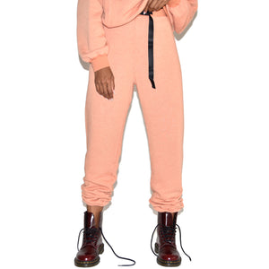 John Elliott's Vintage Fleece Peach Belted Sweatpants on Well(un)known Available at wellunknown.com