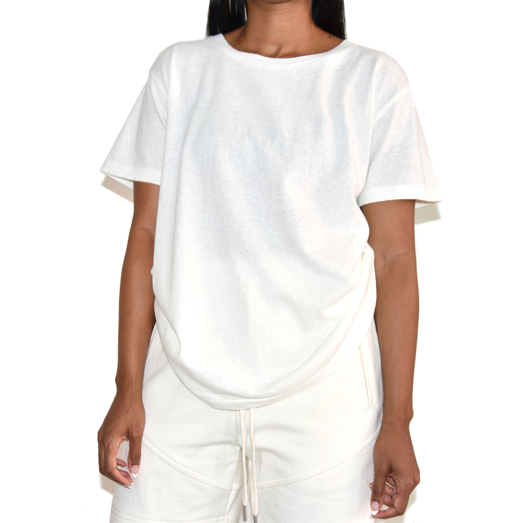 John Elliott Womens White Jersey Relaxed Tshirt on Well(un)known Wellunknown.com