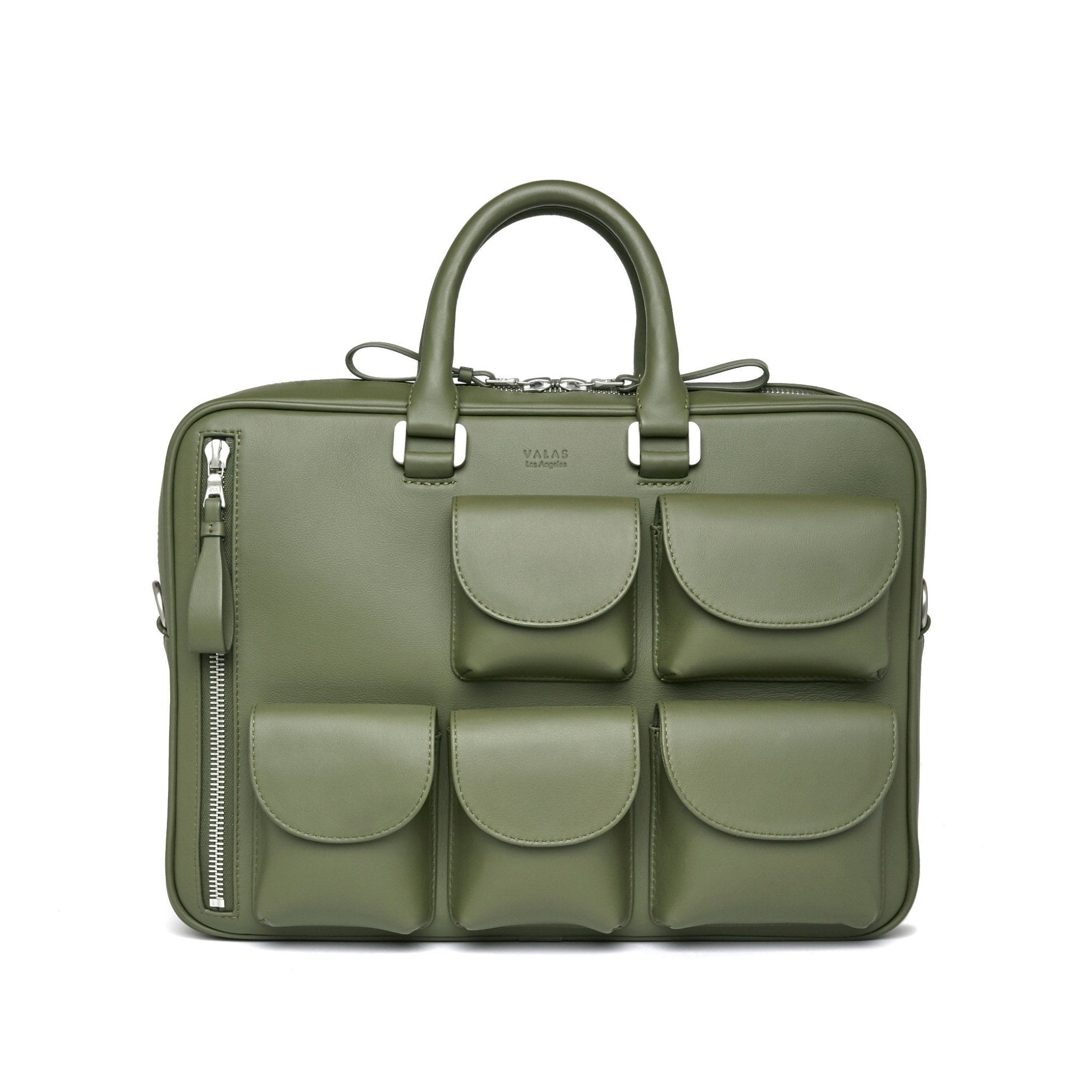 Valas Explore Bag in Olive with outside pockets on Well(un)known Available at wellunknown.com
