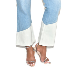 Each x Other Kick Fit Crop Flare Denim on Well(un)known Blue Jeans available at wellunknown.com